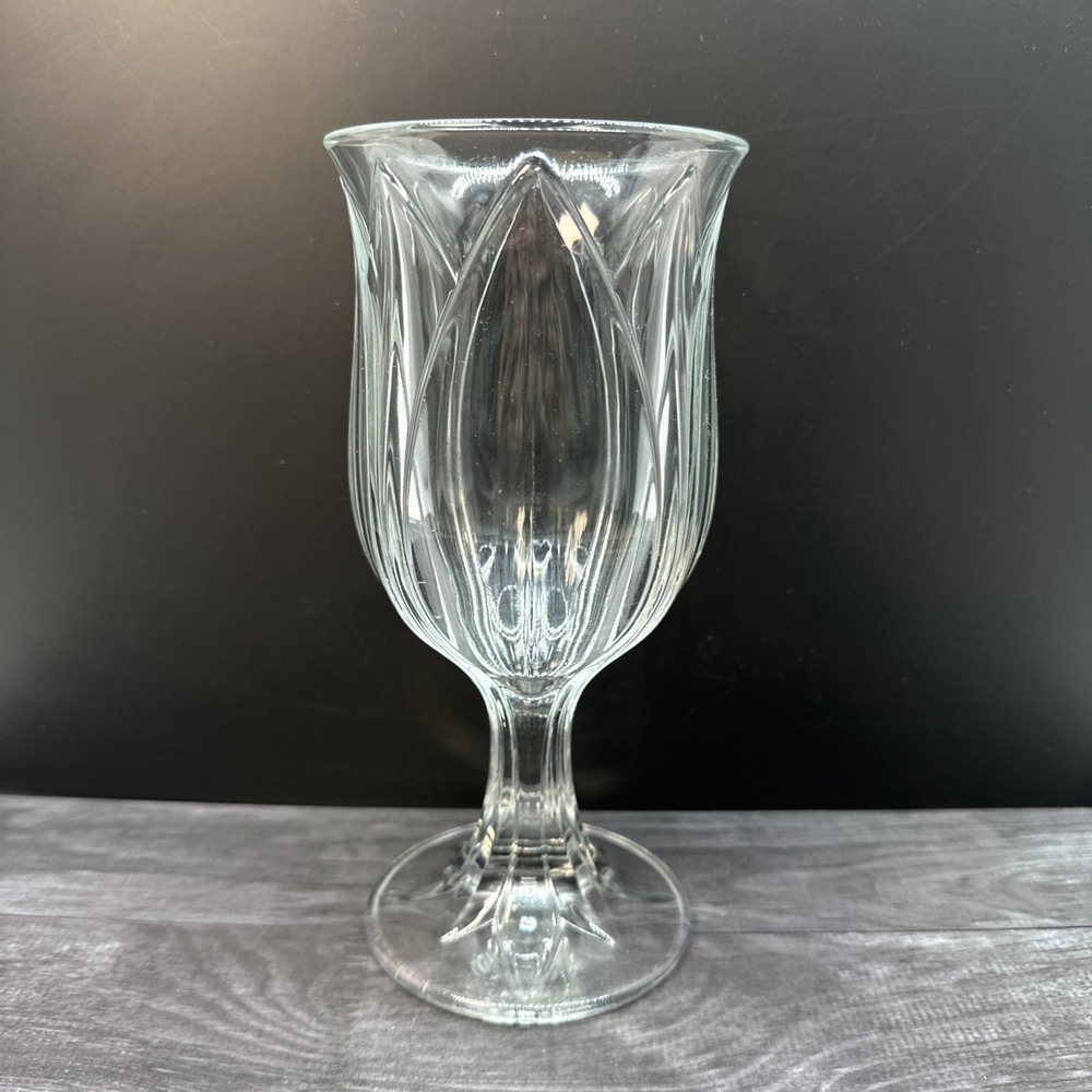 Vintage Cristal D'Arques Durand Pompano Tulip Water Goblet 7.5" Heavy